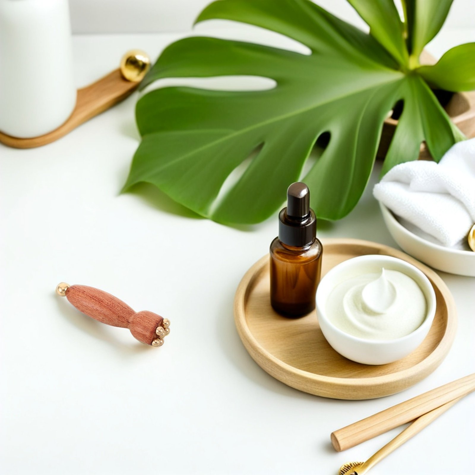 Spa Massager - Деревянный массажер для глаз с медными