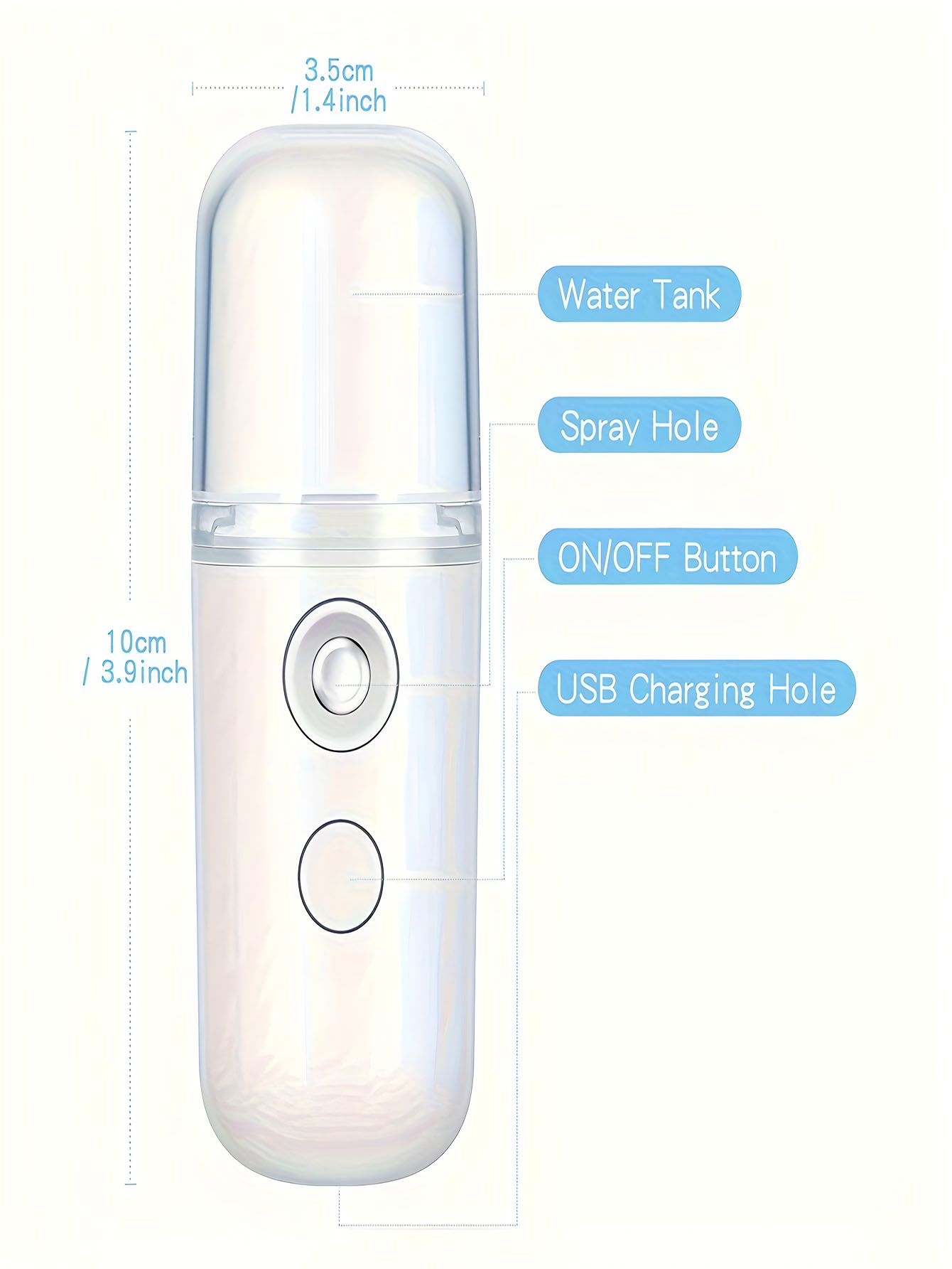 Face Steamer - USB-распылитель для лица, увлажнитель, перезаряжаемый распылитель,
