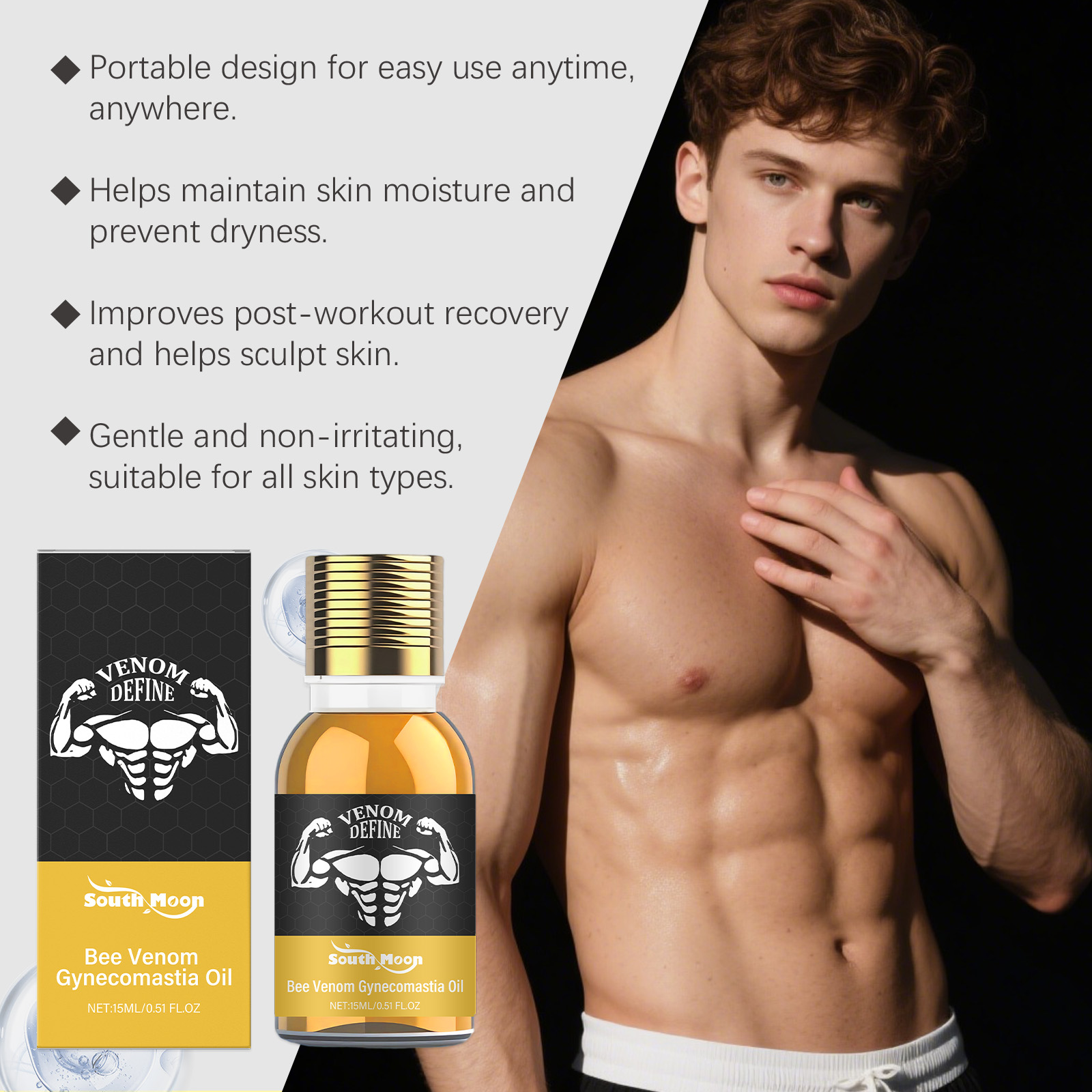 Масло для гинекомастии с пчели – обзор и цена Body Oil